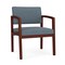 Lesro Lenox Wood Wide Guest Chair Wood Frame, Mahogany, RF Serene Upholstery LW1201 - alternate 1